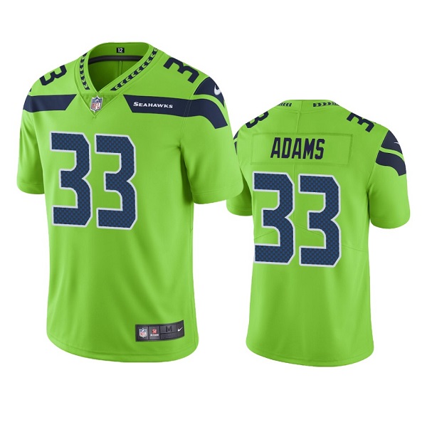 Men's Seattle Seahawks #33 Jamal Adams Green Color Rush Limited Stitched Jersey